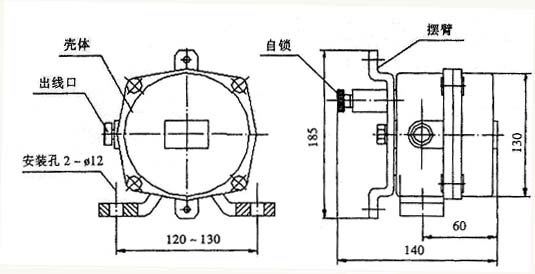 HS-Z112事故安全拉繩開關拉繩控制器