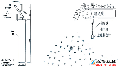 JYB/MW-水銀開(kāi)關(guān)式料位計(jì)糧倉(cāng)料流開(kāi)關(guān)生產(chǎn)廠家